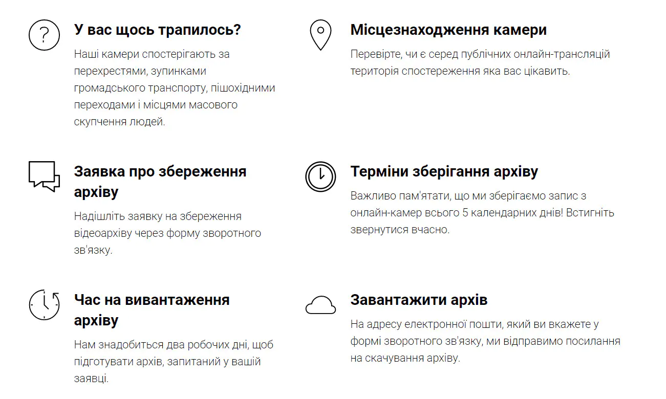 Інформація з сайту проєкту webcam.sumy.ua