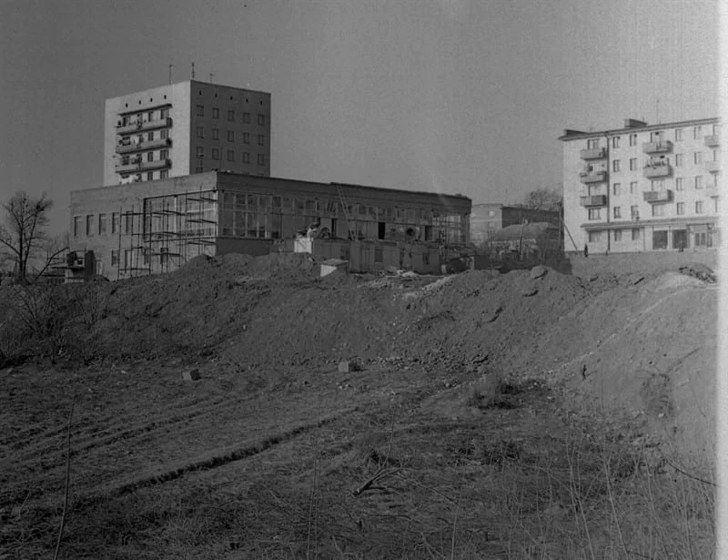 1971-1972 роки: будівництво «Кристалу».Фото архітектора Юрія Смолярова